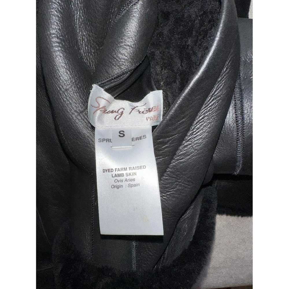 Sprung Frères Shearling short vest - image 8