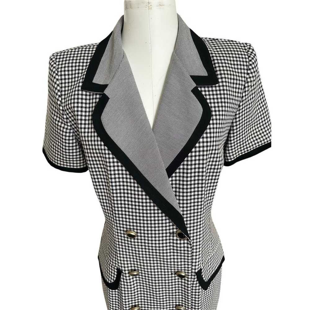 Vintage 90s Danny & Nicole Black White Checkered … - image 10