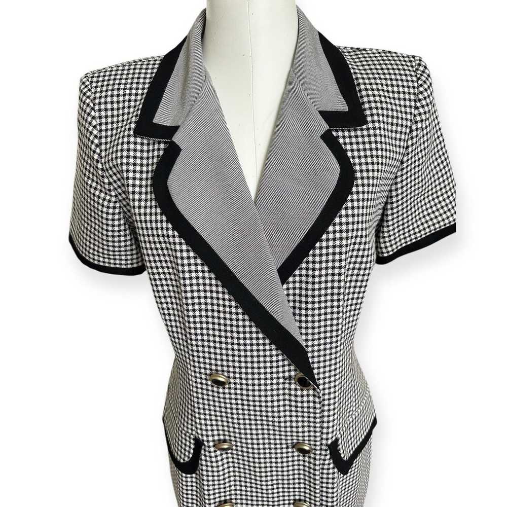 Vintage 90s Danny & Nicole Black White Checkered … - image 3