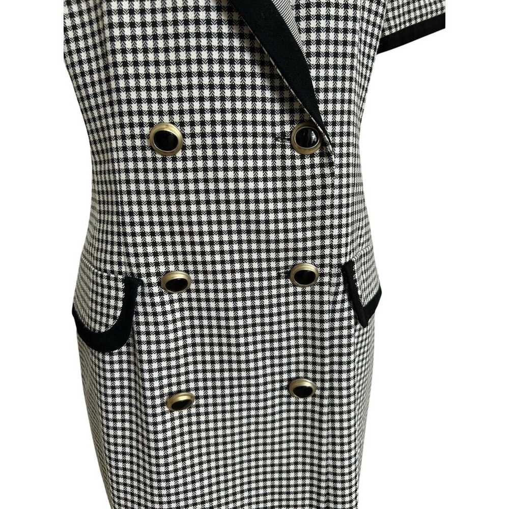 Vintage 90s Danny & Nicole Black White Checkered … - image 4