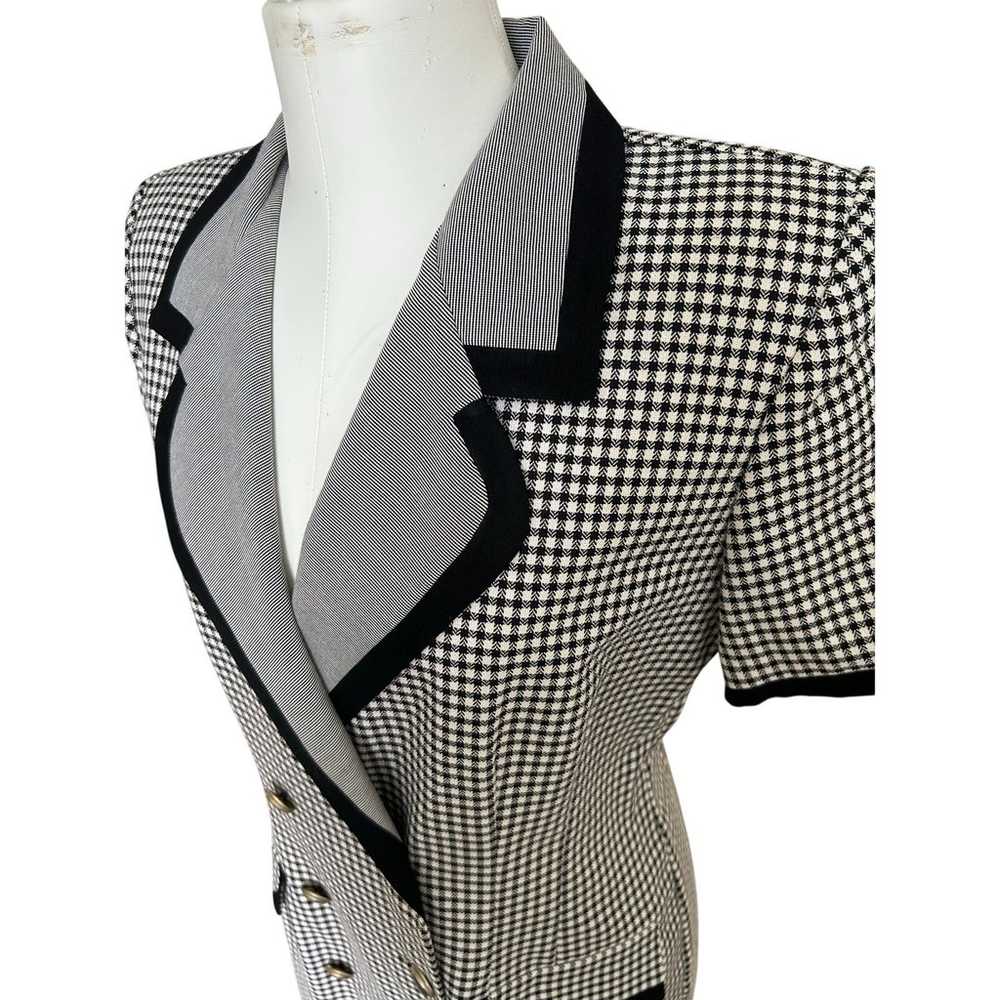 Vintage 90s Danny & Nicole Black White Checkered … - image 8