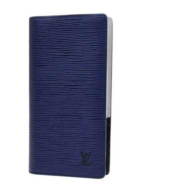 Louis Vuitton Brazza Blue Leather Wallet (Pre-Own… - image 1