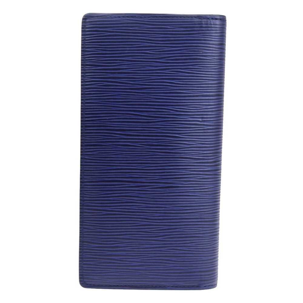 Louis Vuitton Brazza Blue Leather Wallet (Pre-Own… - image 2