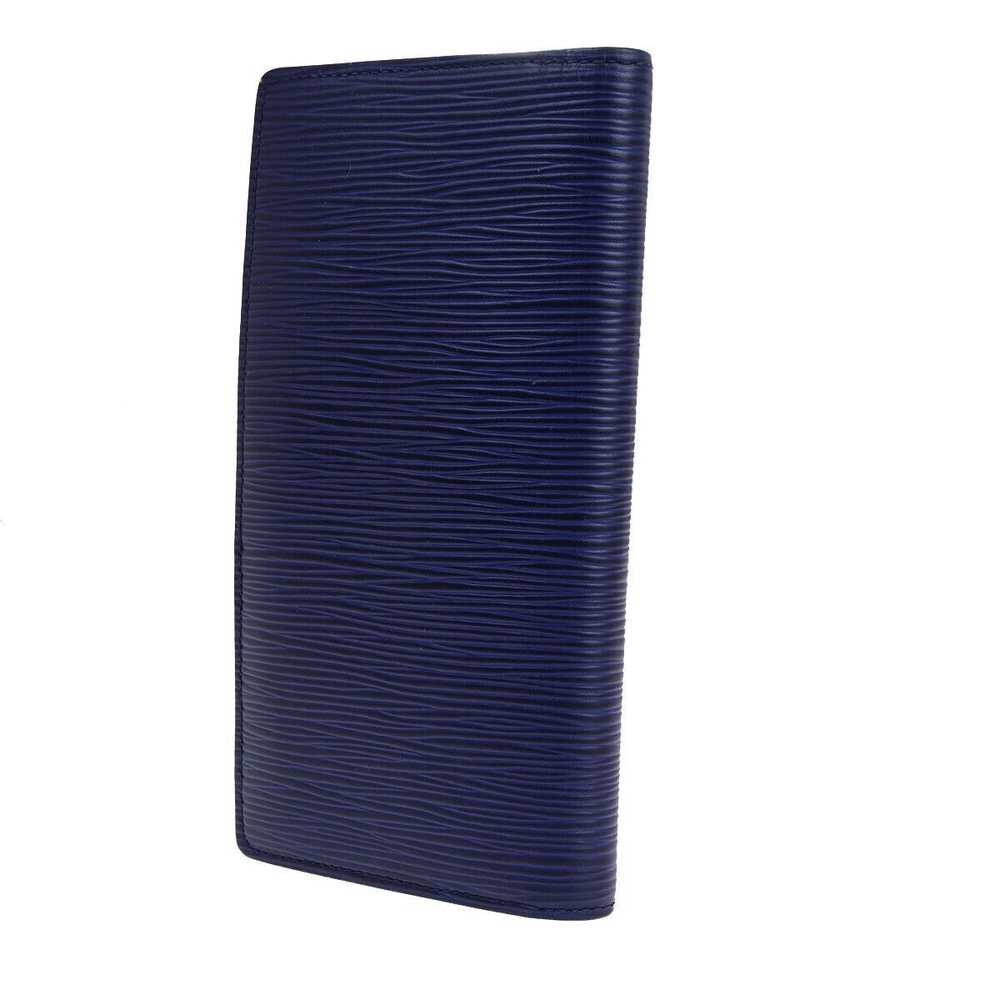 Louis Vuitton Brazza Blue Leather Wallet (Pre-Own… - image 3