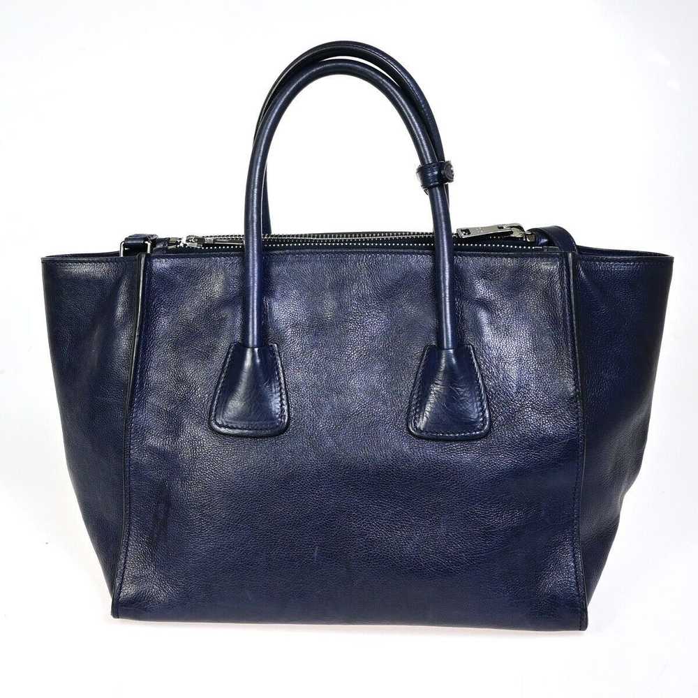 Prada Twin Pocket Navy Leather Handbag (Pre-Owned) - image 2