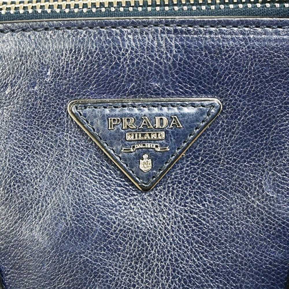 Prada Twin Pocket Navy Leather Handbag (Pre-Owned) - image 9