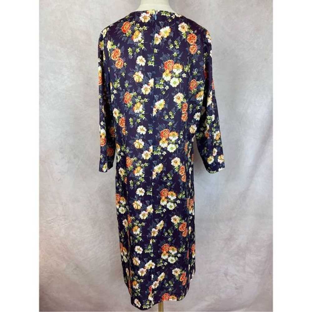 Vintage 1960s 1970s Mod Plus Size Press Floral - image 2