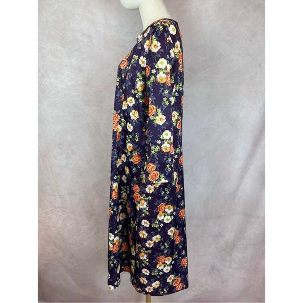 Vintage 1960s 1970s Mod Plus Size Press Floral - image 5