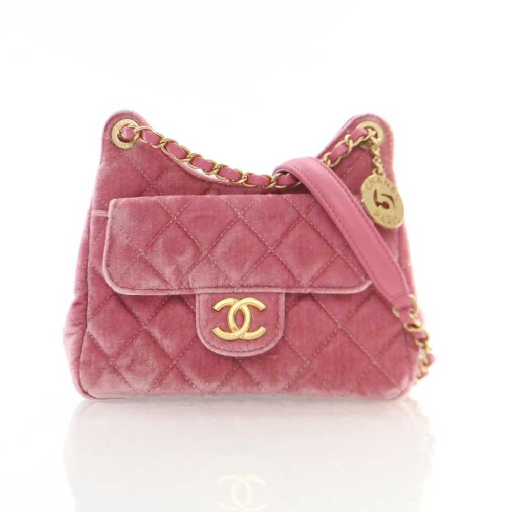 Chanel Chanel Wave CC Hobo Small Pink Velvet - image 1