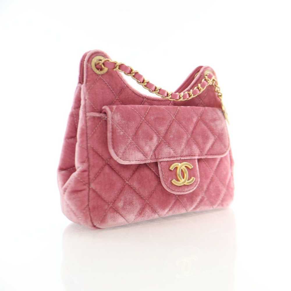 Chanel Chanel Wave CC Hobo Small Pink Velvet - image 2