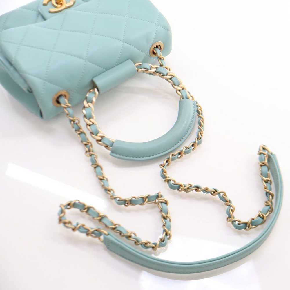 Chanel Chanel In The Loop Flap Tiffany Blue Lambs… - image 10