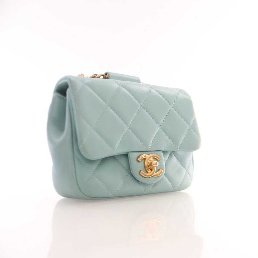 Chanel Chanel In The Loop Flap Tiffany Blue Lambs… - image 2