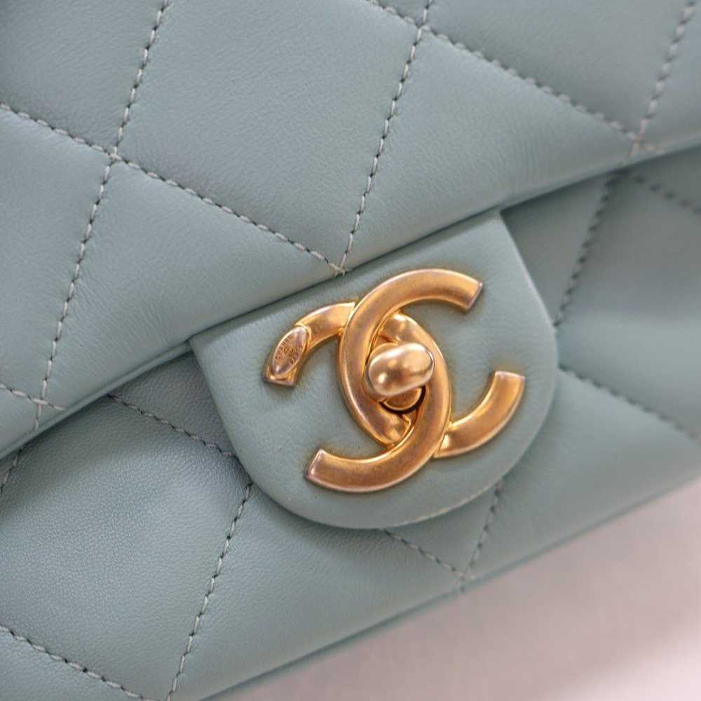 Chanel Chanel In The Loop Flap Tiffany Blue Lambs… - image 4