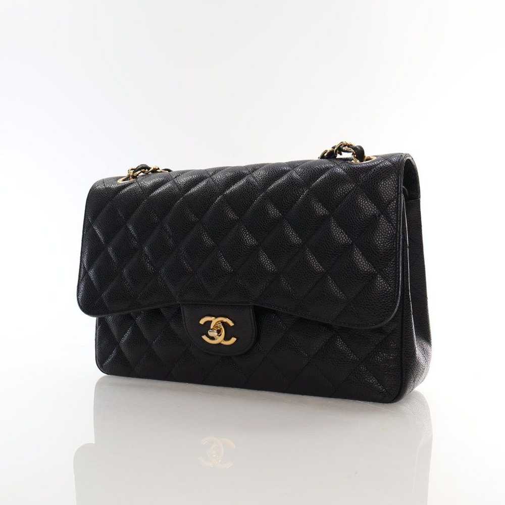 Chanel Chanel Jumbo Black Caviar Double Classic F… - image 3