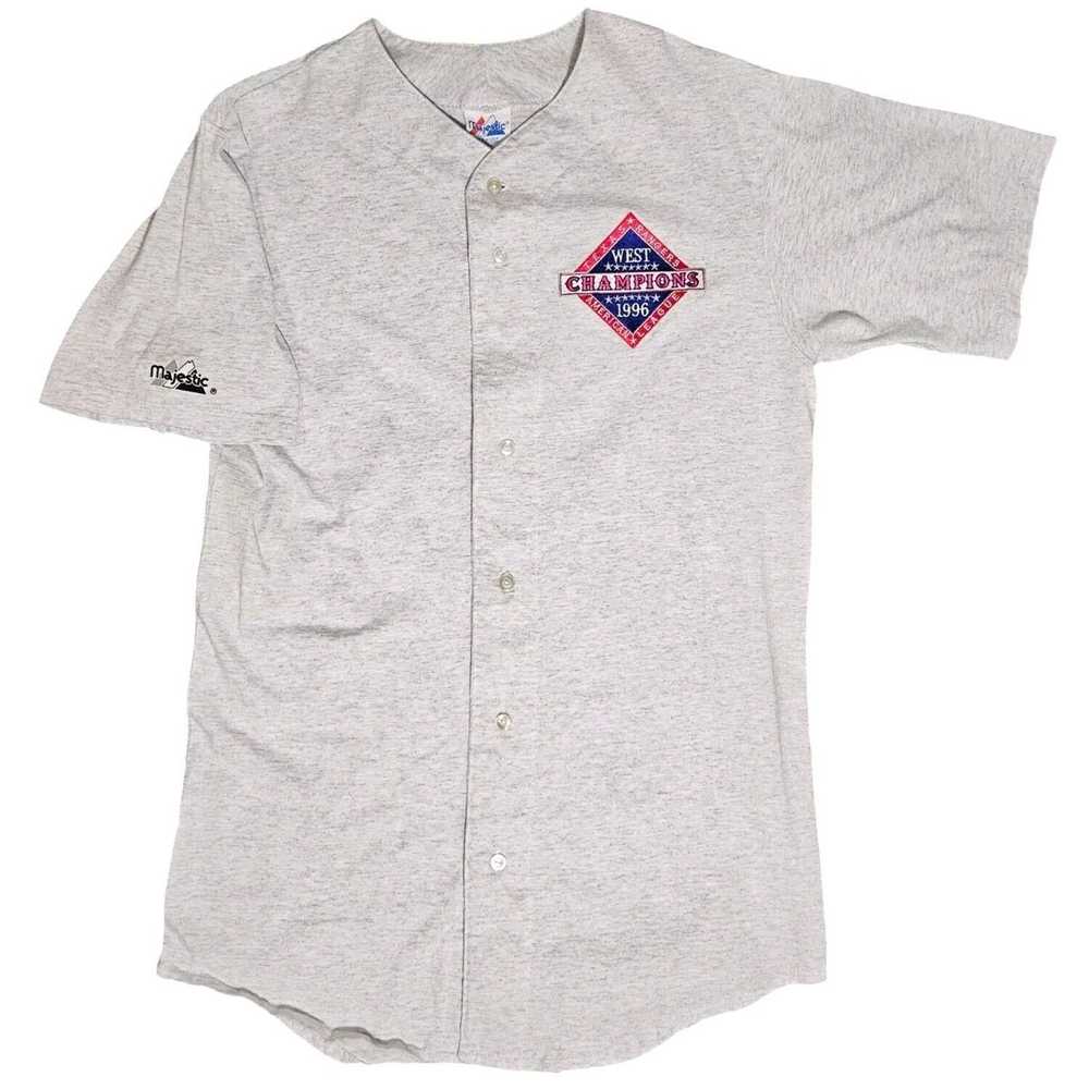 Majestic Texas Rangers Shirt 90s Majestic AL West… - image 1