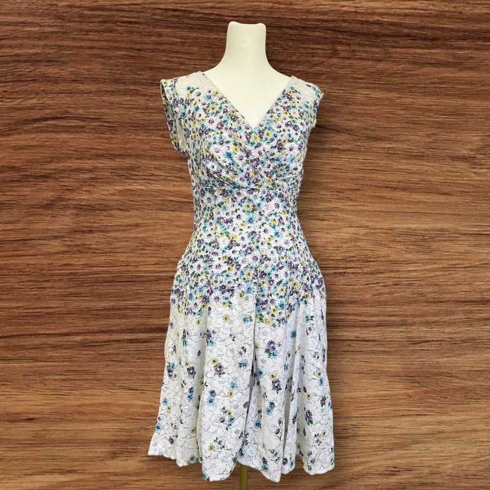 Betsy Johnson floral dress Size 4 - image 1