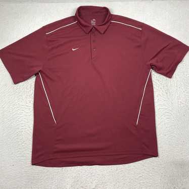 Nike Nike Polo Shirt Mens 2XL XXL Red Burgundy Sh… - image 1