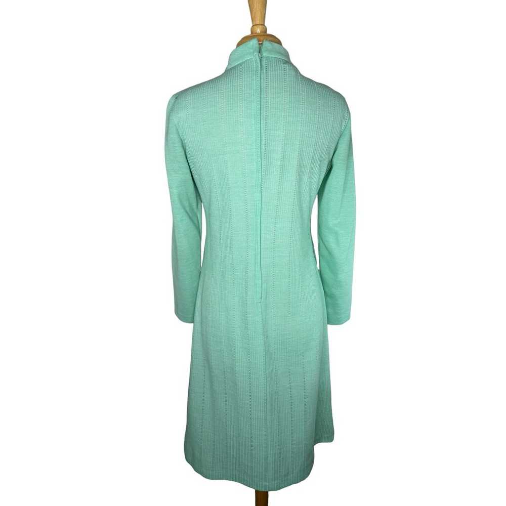 Vintage BLEEKER STREET Seafoam Green 70s Long Sle… - image 3