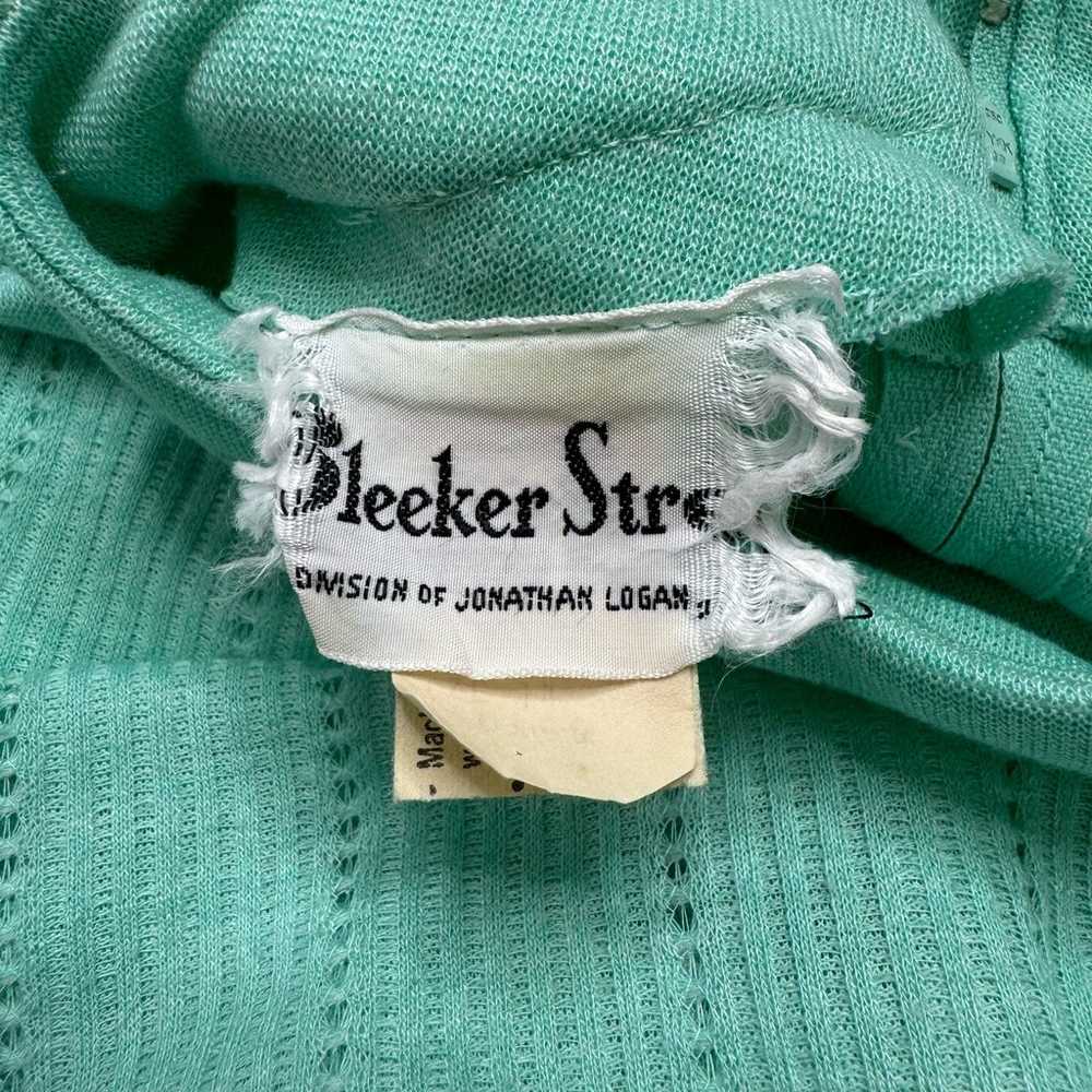 Vintage BLEEKER STREET Seafoam Green 70s Long Sle… - image 6