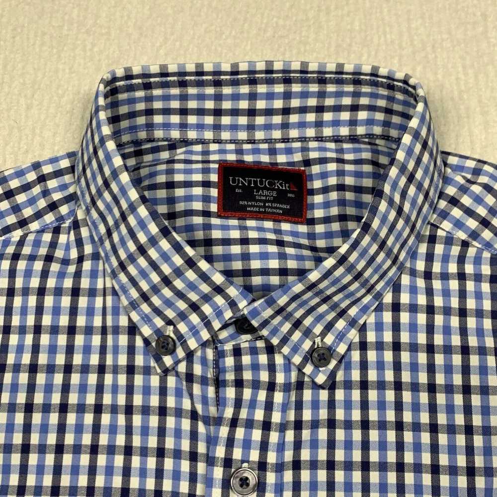 UNTUCKit UNTUCKit Slim Fit Shirt Mens Large Blue … - image 3