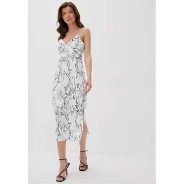 Banana Republic Women's sz 8 Line Drawing Plisse' 