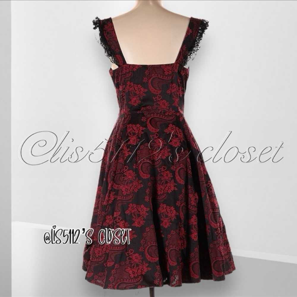 Hearts & Roses Red Marie Antoinette Gothic Brocad… - image 6