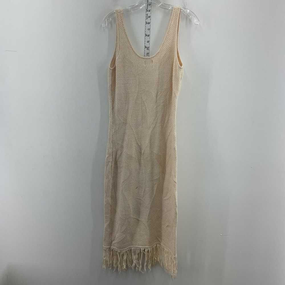 Future Collective Women's Knit Fringe Cream Long … - image 2