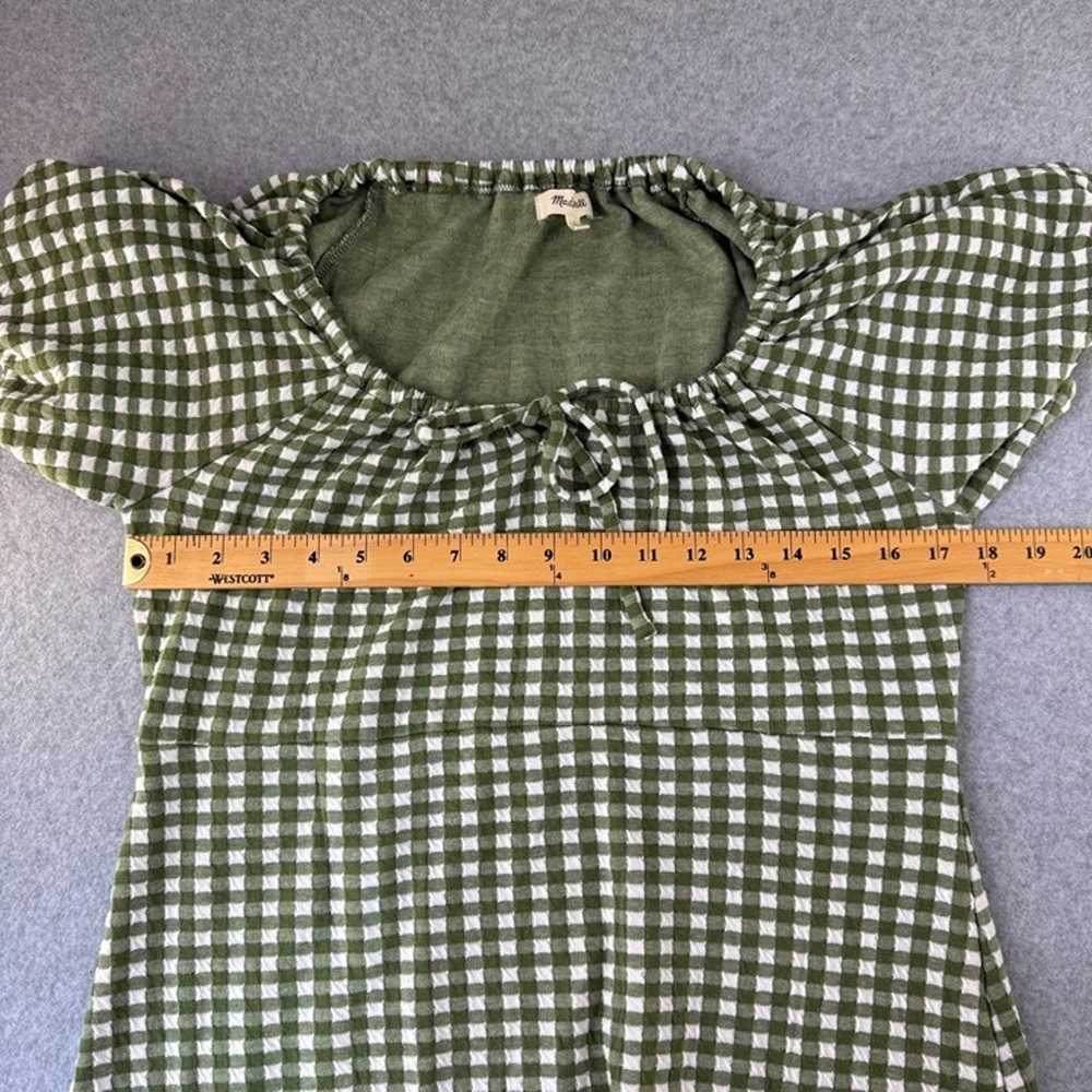 Madewell Green Gingham Check Jacquard Puff Sleeve… - image 11