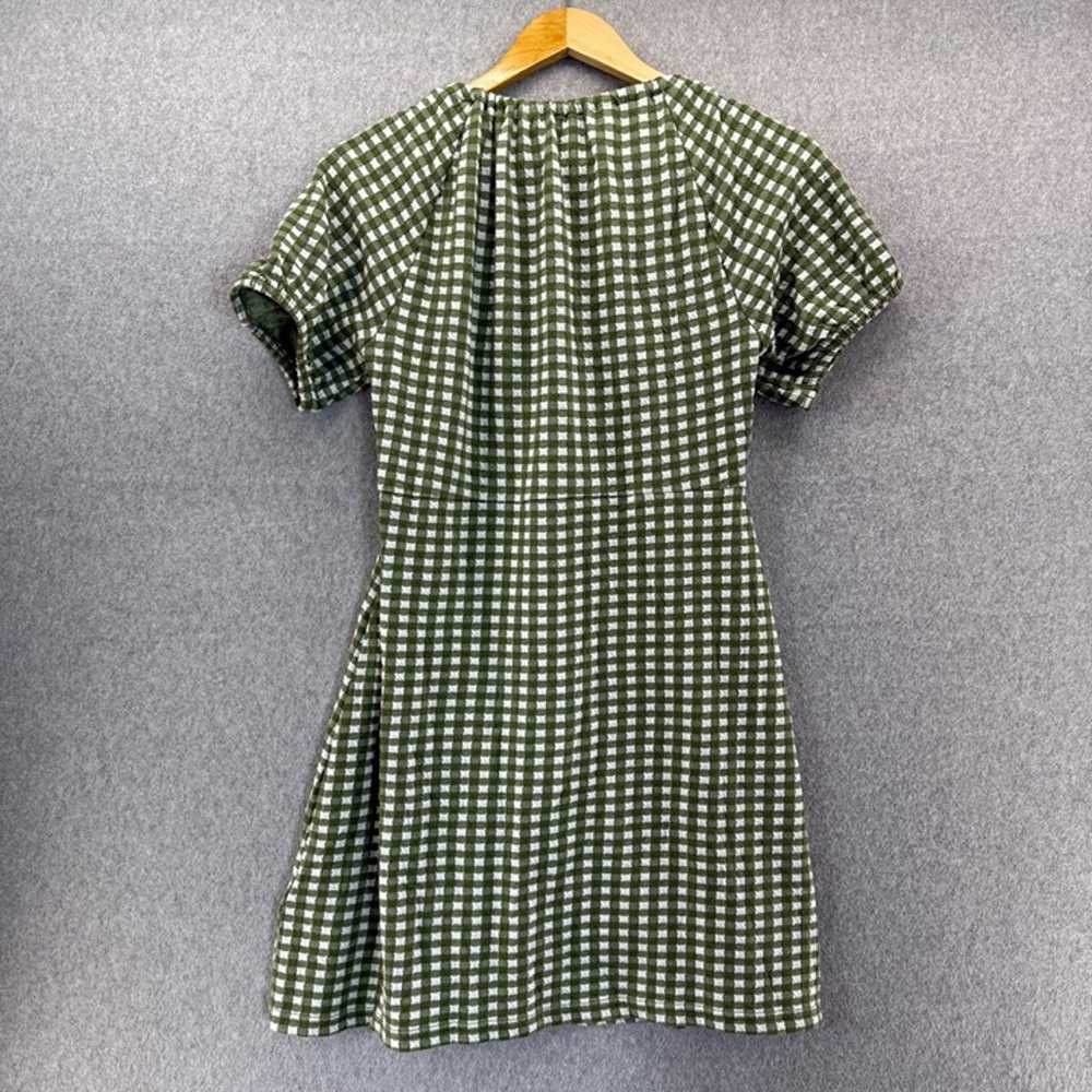 Madewell Green Gingham Check Jacquard Puff Sleeve… - image 7