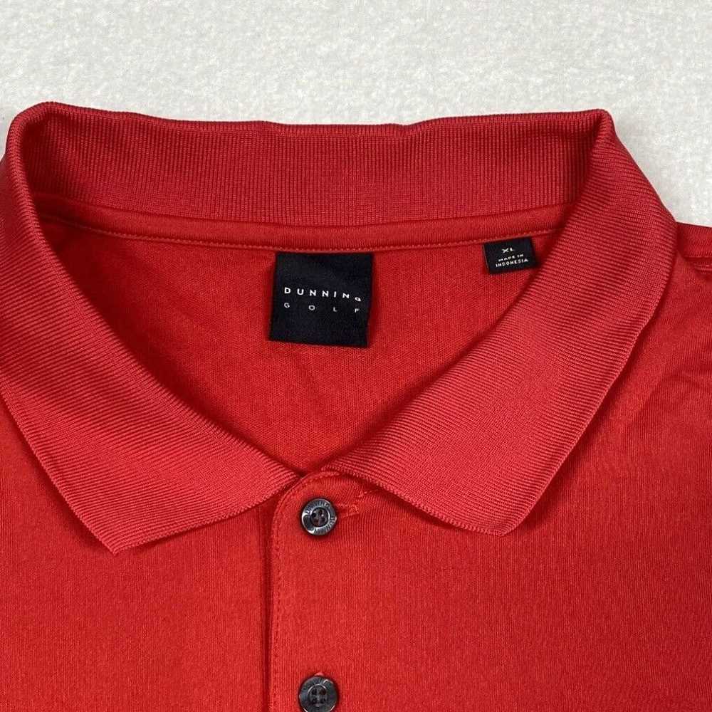 Vintage Dunning Golf Polo Shirt Mens XL Red Short… - image 3