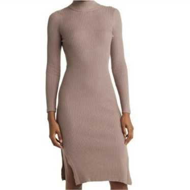 Magaschoni Mock-Neck Bodycon Side Slit Midi Sweat… - image 1