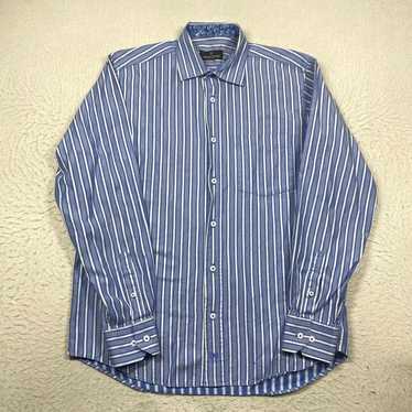 Bugatchi Bugatchi Uomo Shirt Mens Medium Blue Stri