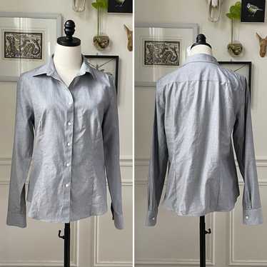 Other Talbots Grey Button Up Shirt 10