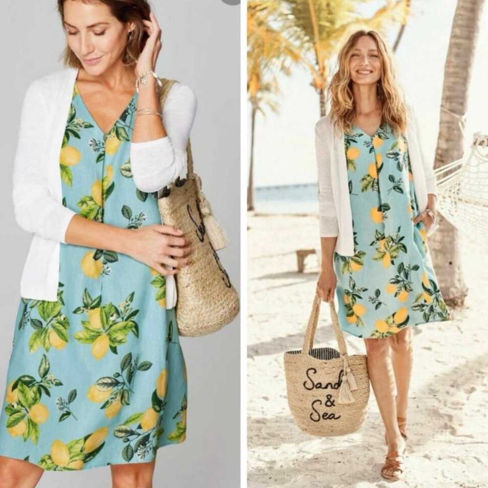 J.Jill Love Linen Lemon Dress 2X - image 2