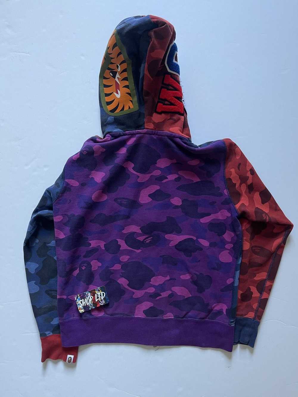 Bape A Bathing Ape Mutli Camo Double Shark Hoodie - image 12