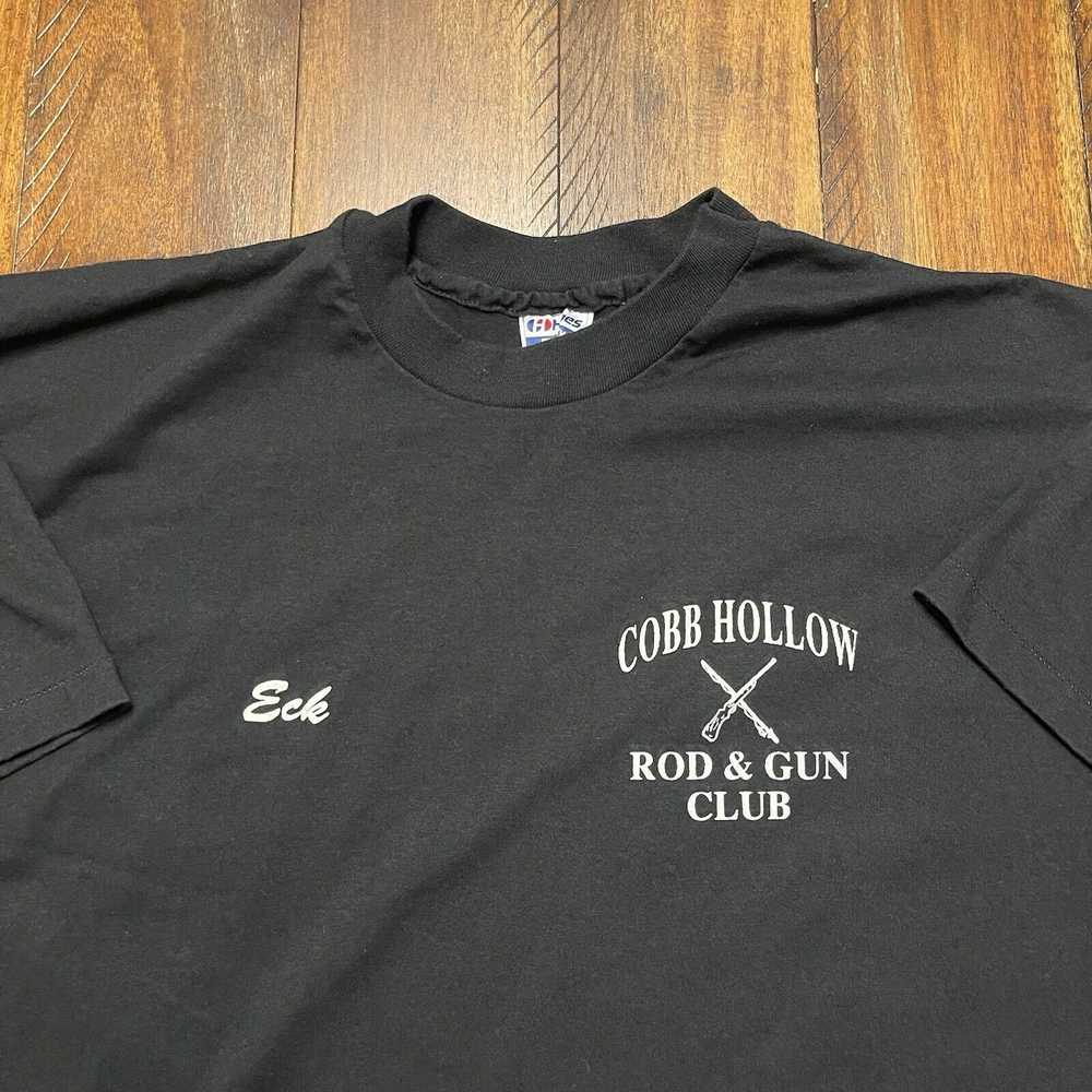 Hanes Vtg Rod Gun Club T Shirt L Cobb Hollow Hand… - image 3