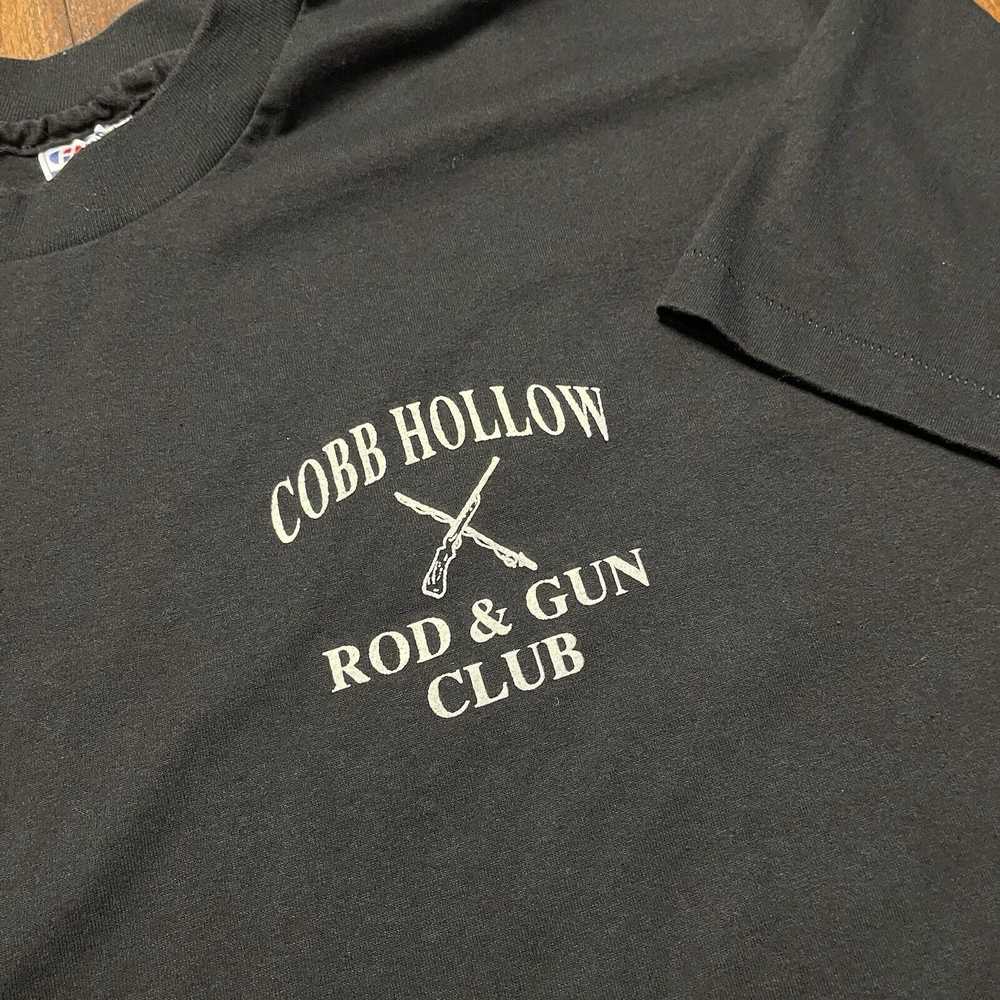 Hanes Vtg Rod Gun Club T Shirt L Cobb Hollow Hand… - image 4