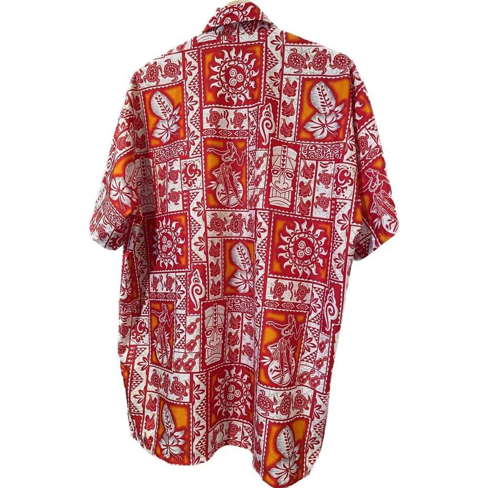 Other LA LEELA Vintage Hawaiian Shirt Tiki Hula G… - image 8