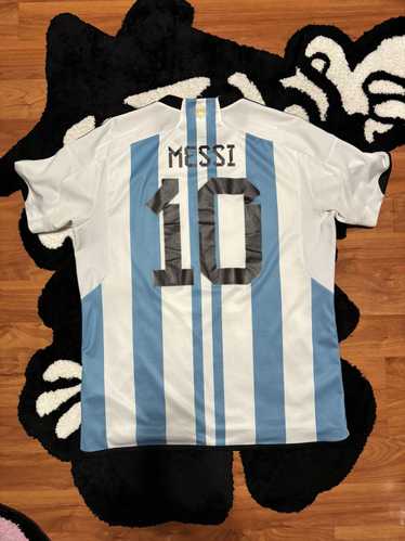 Adidas 2022 Argentina Lionel Messi Home Jersey