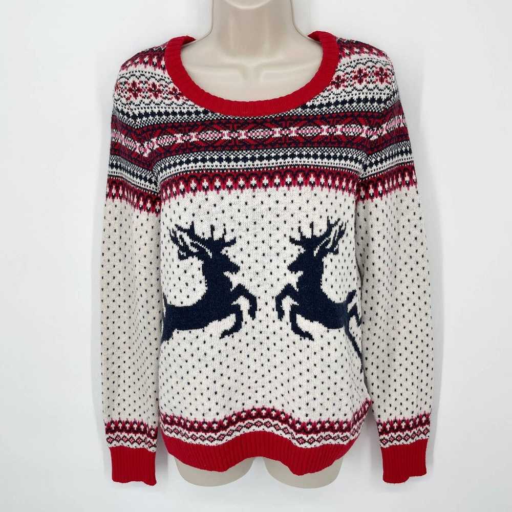 H&M H&M Ugly Christmas Jacquard Knit Reindeer Swe… - image 1