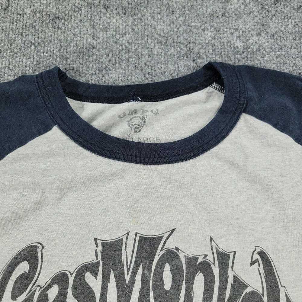 Gas Men's 2XL Gray Raglan Graphic Tee Shirt with … - image 4