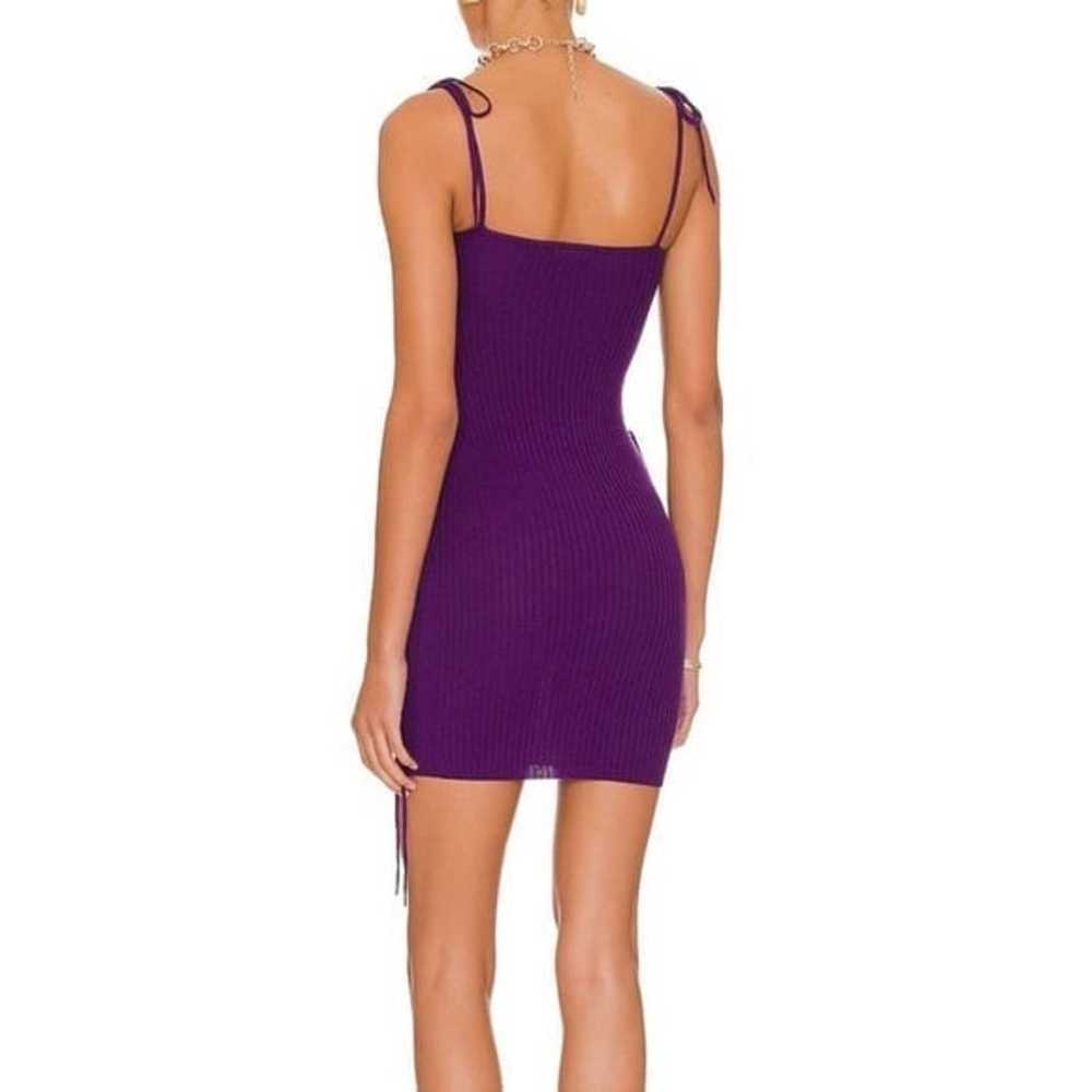 Camila Coelho Daphne Lace Up Ribbed Knit Bodycon … - image 4