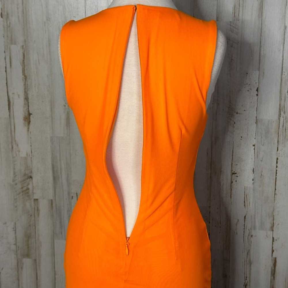 bebe Vibrant Orange V-Neck Embellished Sleeveless… - image 10