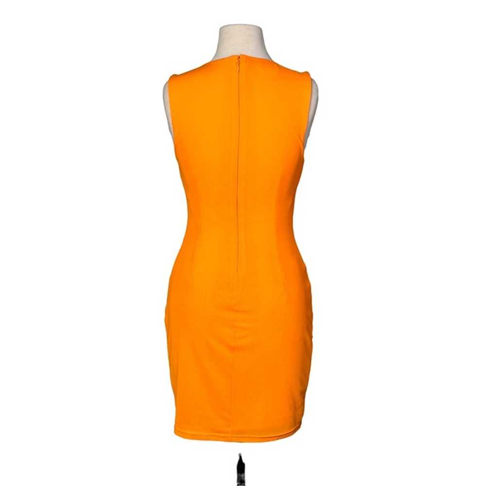 bebe Vibrant Orange V-Neck Embellished Sleeveless… - image 5