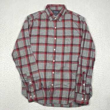 Bonobos Bonobos Shirt Mens Medium Gray Plaid Butto