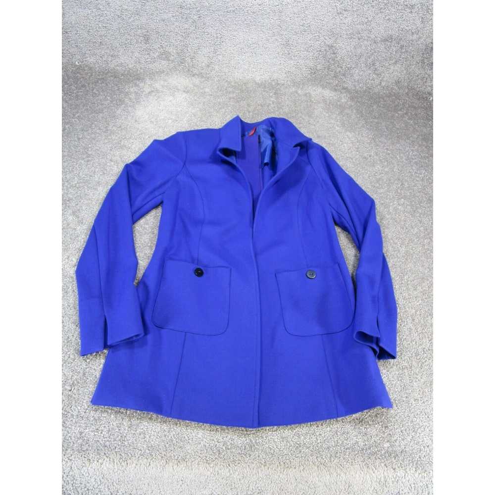 Vintage Nina Mclemore Jacket Womens 0 Blue Belted… - image 1