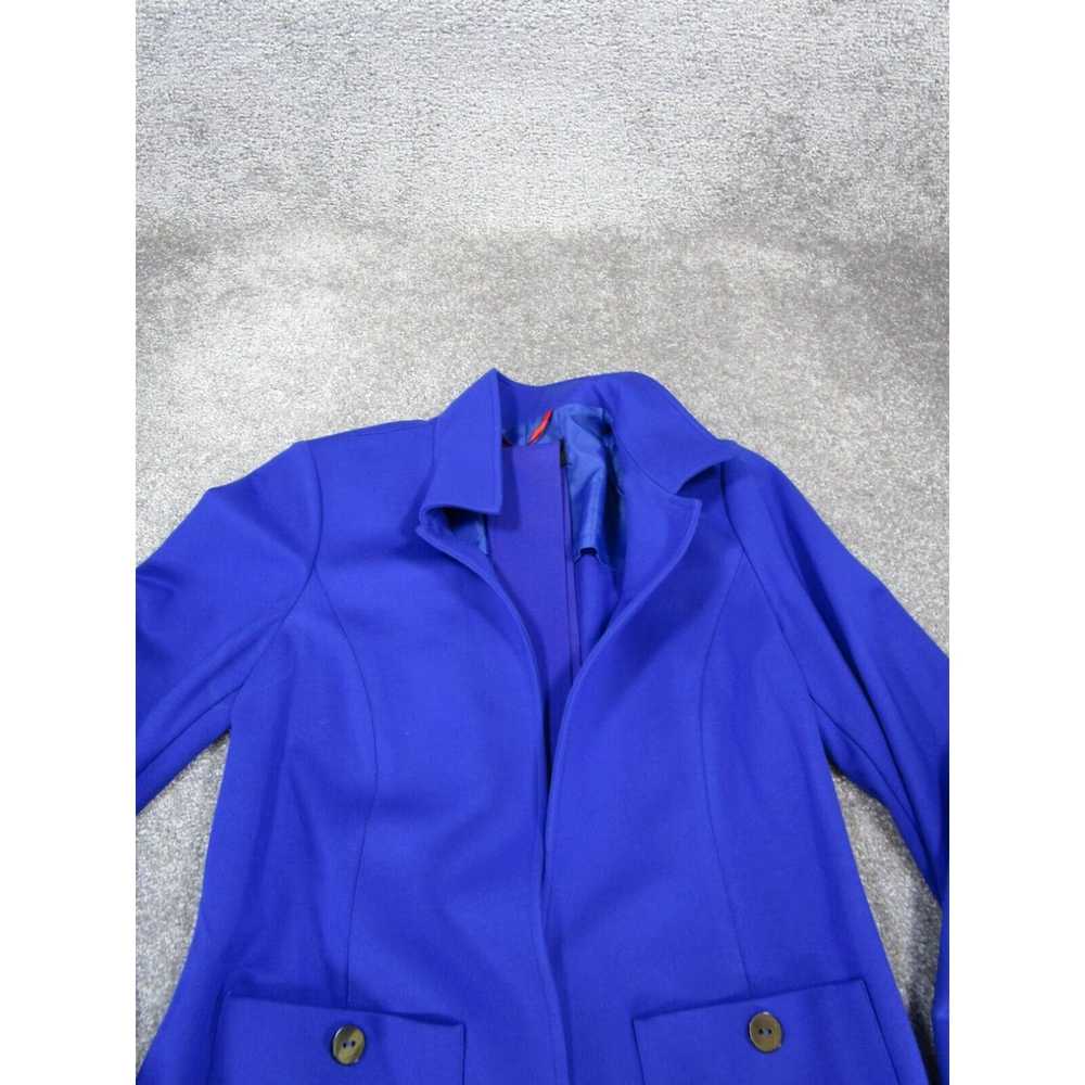 Vintage Nina Mclemore Jacket Womens 0 Blue Belted… - image 2