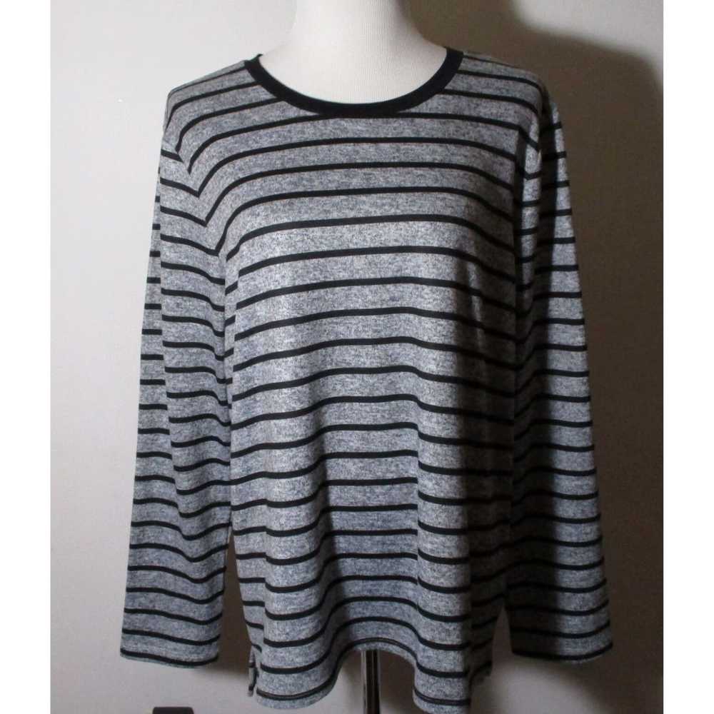 Vintage Luxurious Gray Long Sleeve Sweater Top fo… - image 1