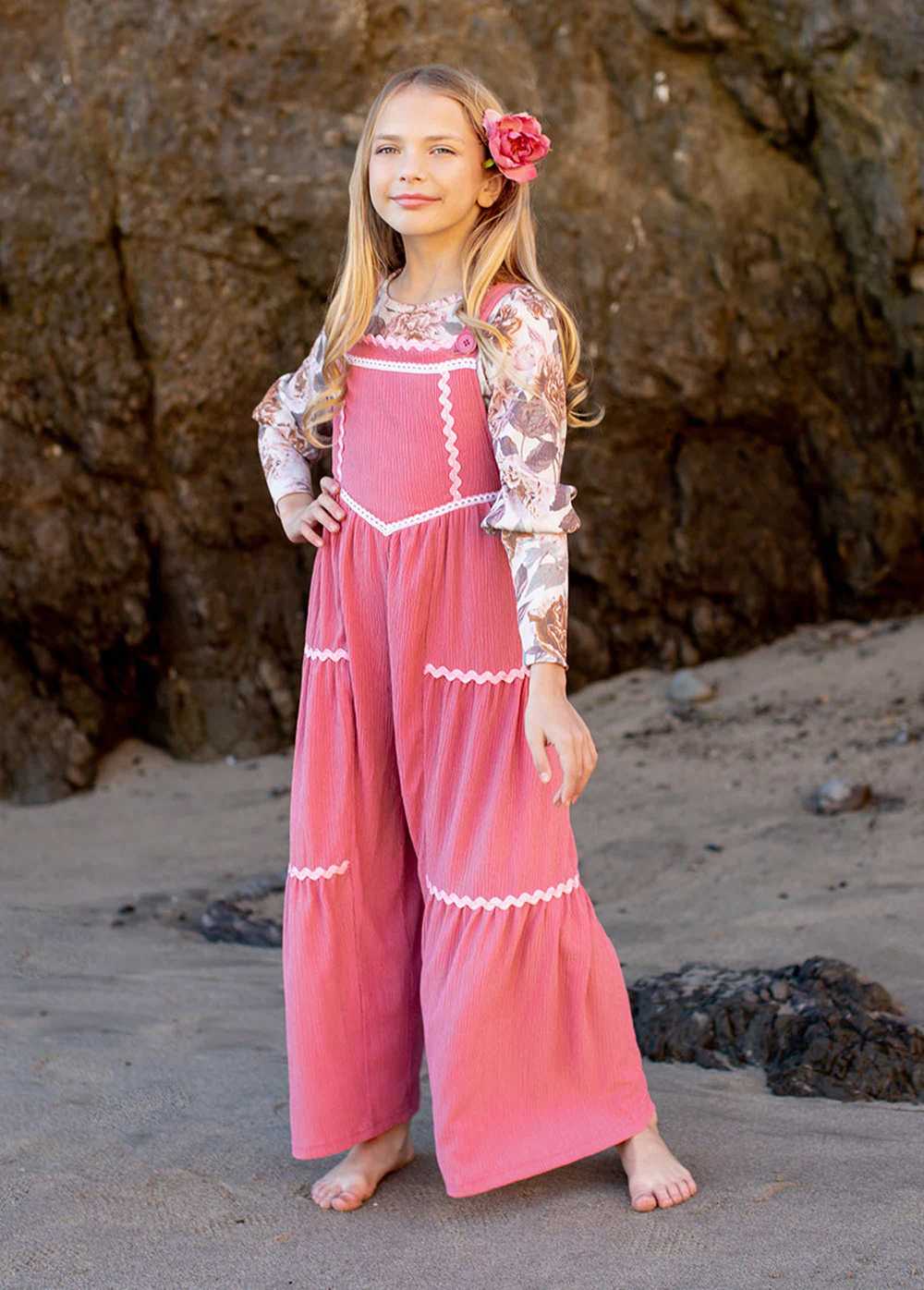 Joyfolie Mercy Overalls in Wild Rose - image 1