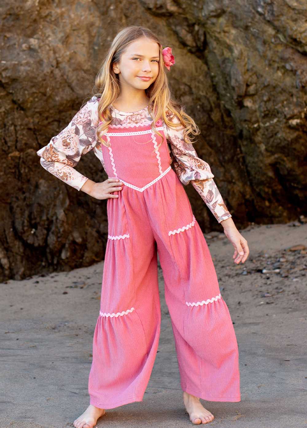 Joyfolie Mercy Overalls in Wild Rose - image 3